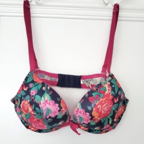 Aerie Limited Edition Pushup- Floral Magenta 'Emma' Bra- 32B - Picture 2 of 9